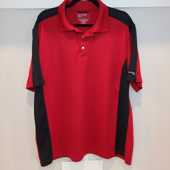 Chaps Other - 🍉 Chaps Golf 78 Red Black Men's Polo Size XL